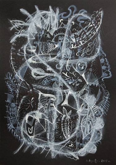 Original Surrealism Abstract Drawings by Amelia Augustyn