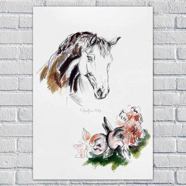 Original Fine Art Animal Drawing by Amelia Augustyn