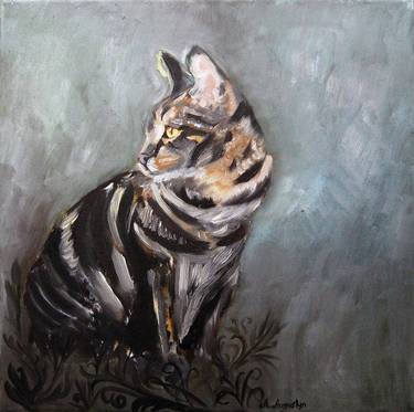 Original Fine Art Cats Paintings by Amelia Augustyn