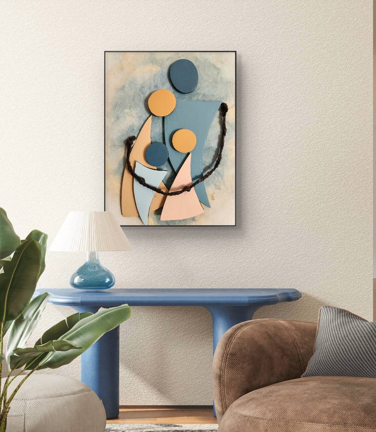 Original Conceptual Family Painting by Natalia Berdea