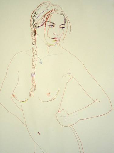 Original Realism Nude Drawings by Willem van Veldhuizen