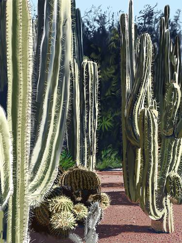 Cactus IV - iPad Drawing - Gicléeprint - Limited Edition of 25 thumb