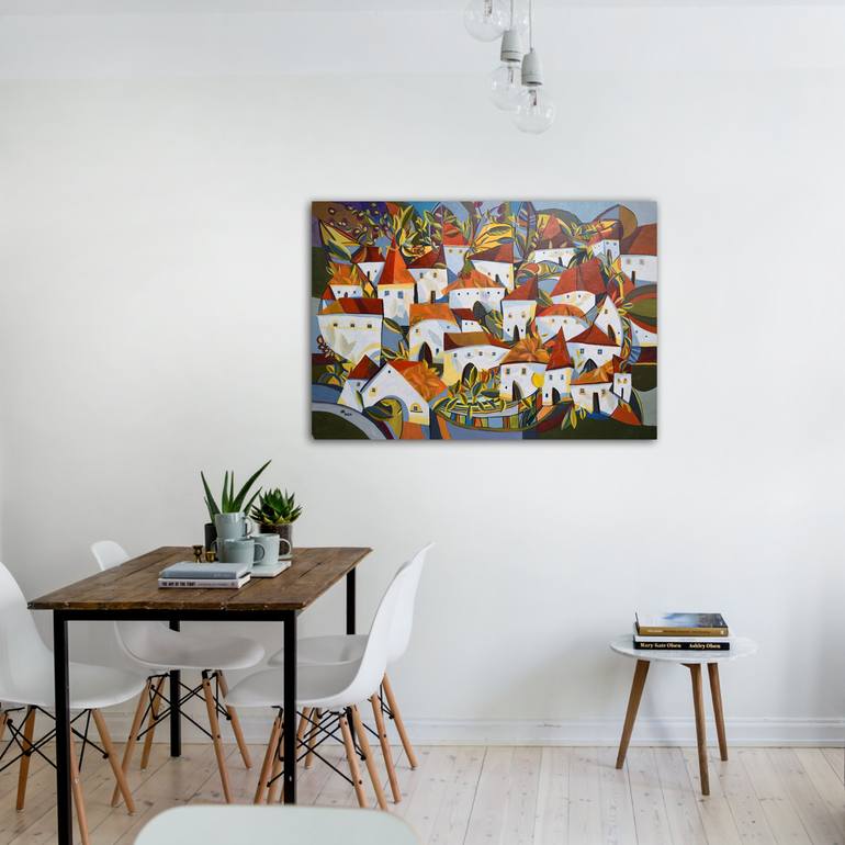 Original Abstract Landscape Painting by Aniko Hencz 