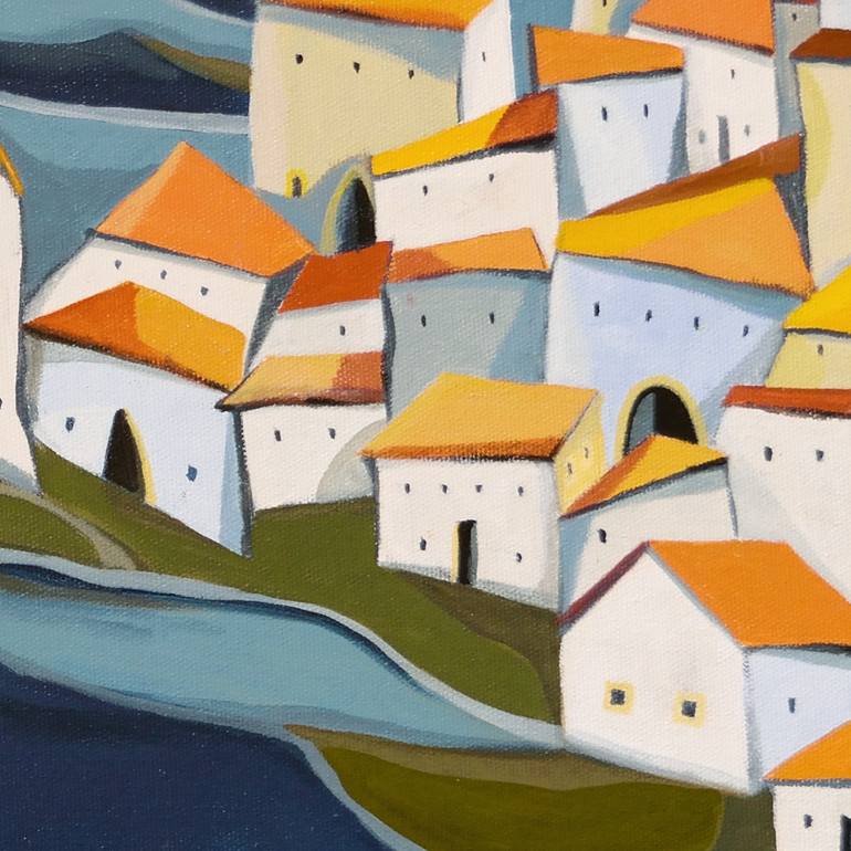 Original Abstract Seascape Painting by Aniko Hencz