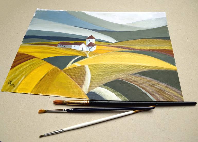 Original Contemporary Landscape Painting by Aniko Hencz