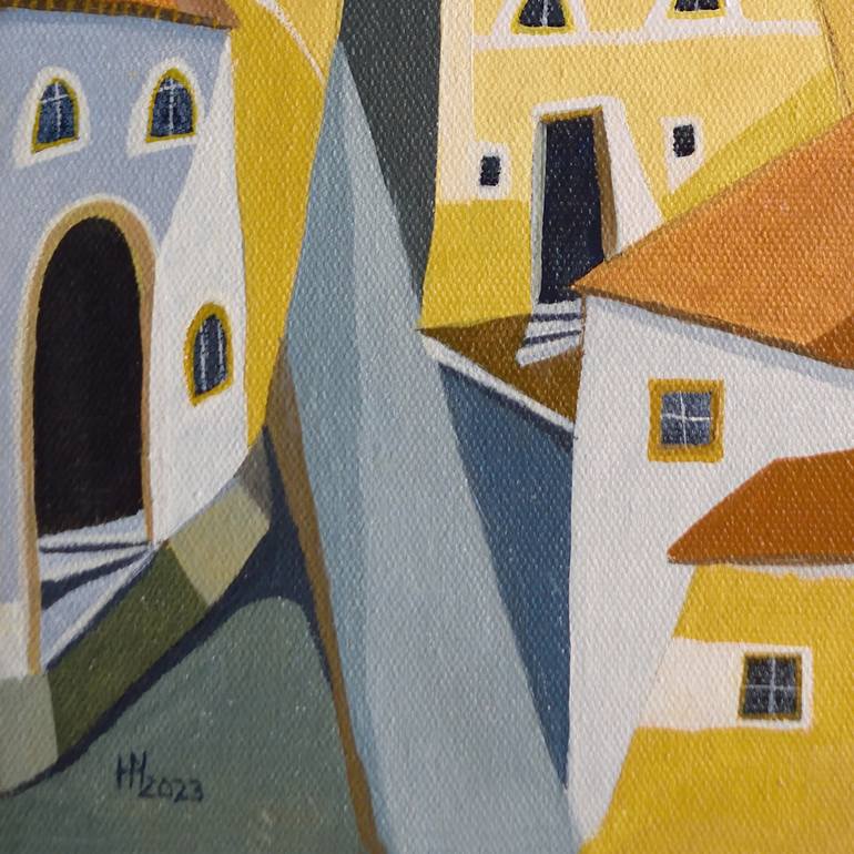 Original Architecture Painting by Aniko Hencz 