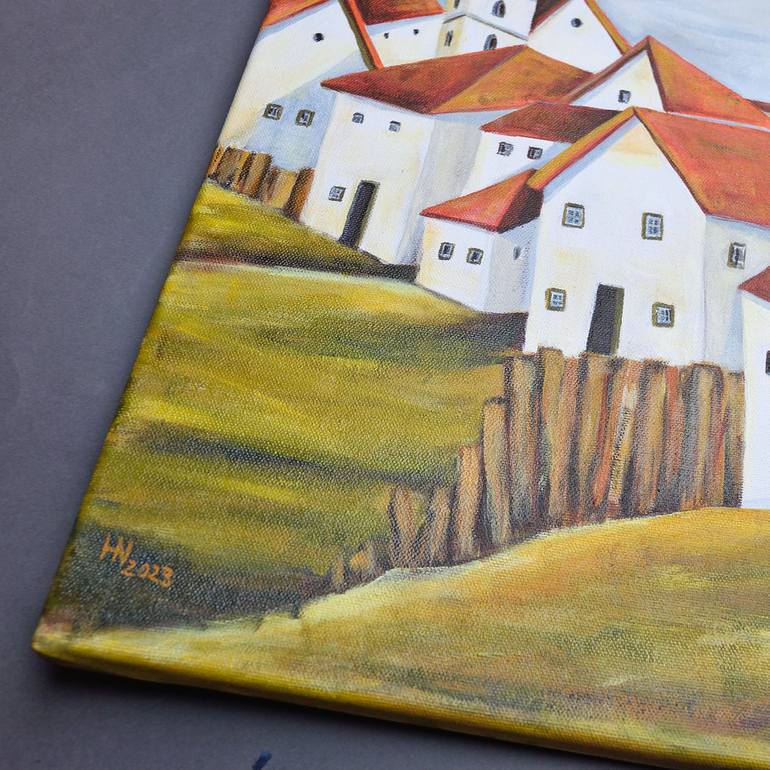 Original Rural life Painting by Aniko Hencz 