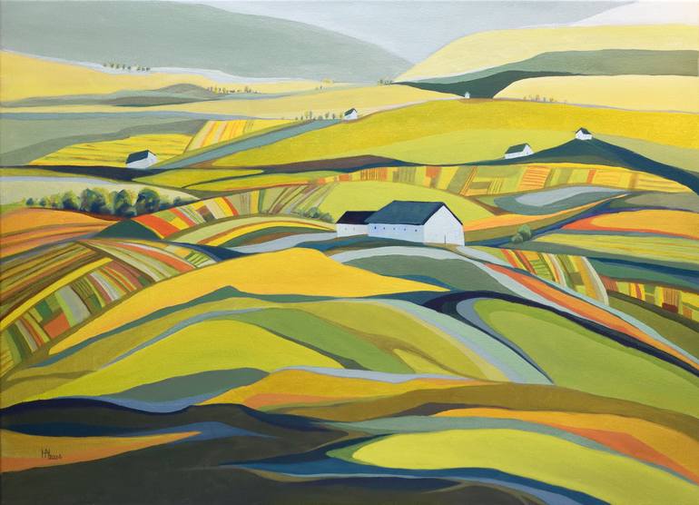Print of Contemporary Landscape Paintings by Aniko Hencz