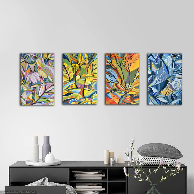 Original Abstract Expressionism Abstract Painting by Aniko Hencz