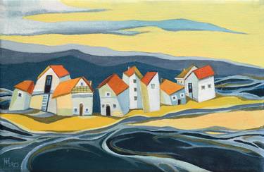 Original Contemporary Landscape Painting by Aniko Hencz