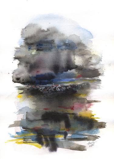 Print of Abstract Landscape Paintings by Aniko Hencz