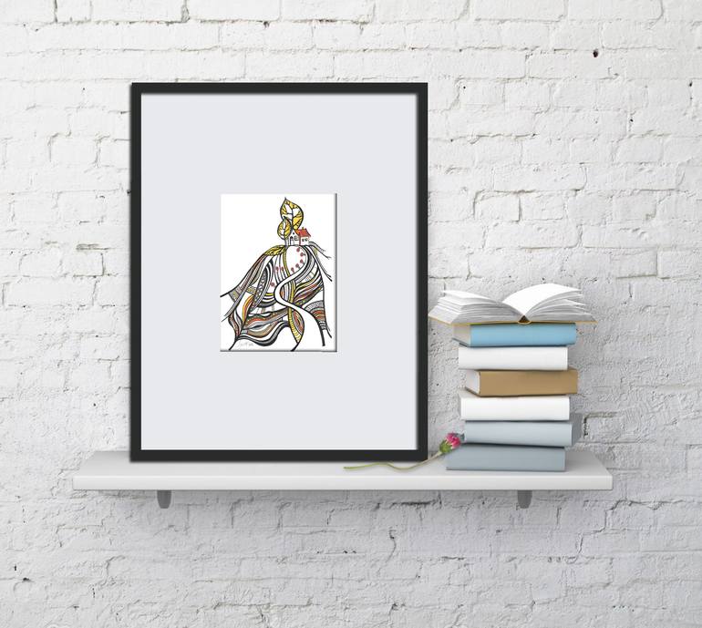 Original Abstract Expressionism Abstract Drawing by Aniko Hencz