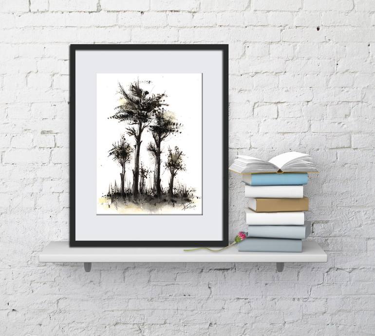 Original Abstract Expressionism Landscape Painting by Aniko Hencz