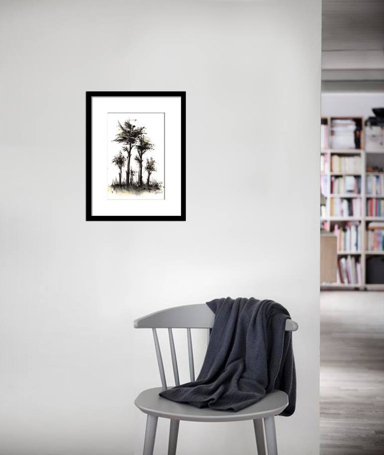 Original Abstract Expressionism Landscape Painting by Aniko Hencz