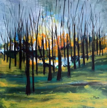 Original Abstract Landscape Paintings by Aniko Hencz