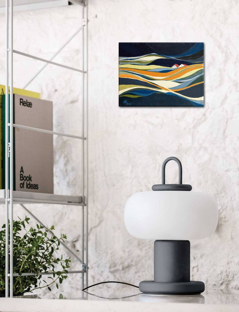Original Abstract Landscape Painting by Aniko Hencz