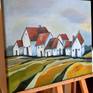 Original semi-abstract painting with houses in an imaginary landscape of a small village. The artwork is made with oil on canvas. The painting is signed in front (+back) and accompanied with a certificate of authenticity signed by me.
It is varnished in order to give it a nice surface which protects it from dust and dirt.
Please note, the painting is being sold unframed. The colors may slightly differ depending on your monitor settings.
Please feel free to contact me if you have further questions.