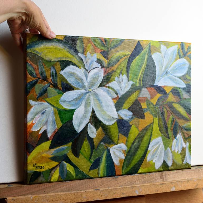 Original Floral Painting by Aniko Hencz 