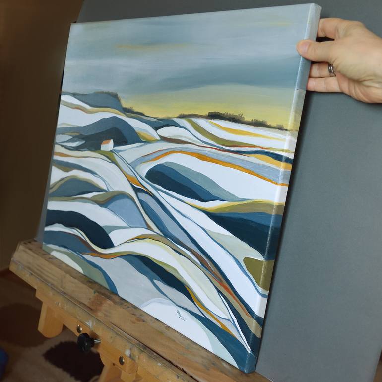 Original Abstract Expressionism Landscape Painting by Aniko Hencz