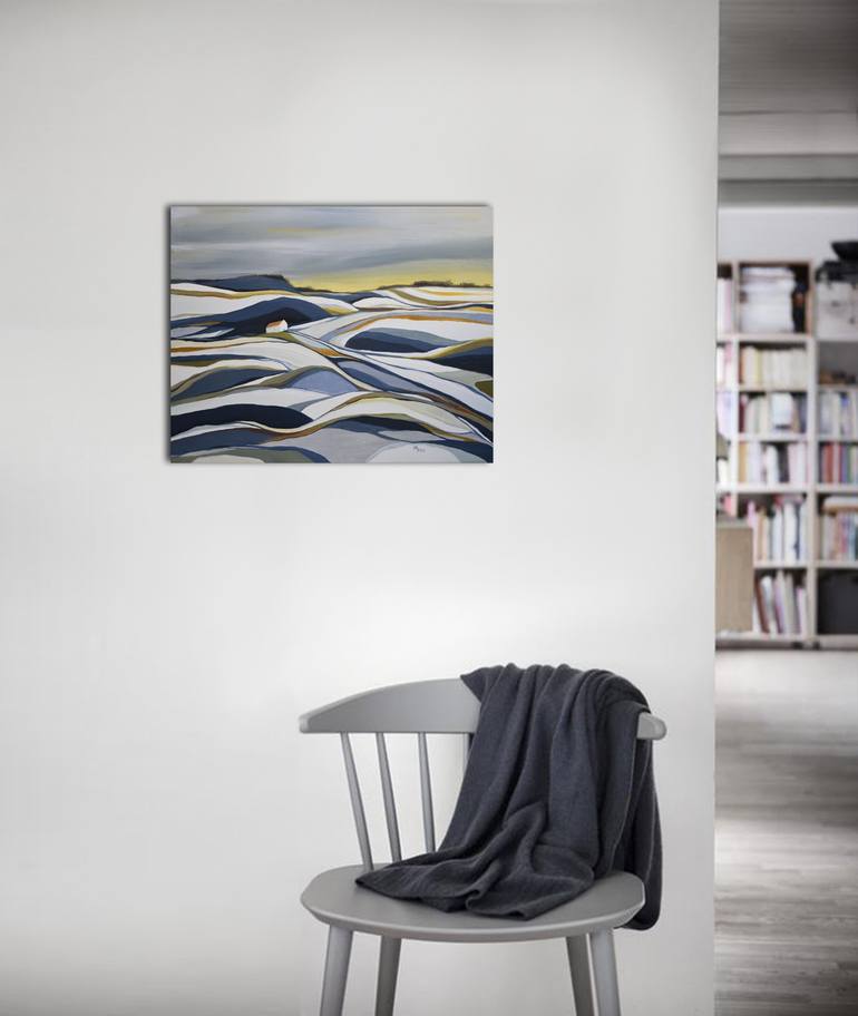 Original Abstract Expressionism Landscape Painting by Aniko Hencz