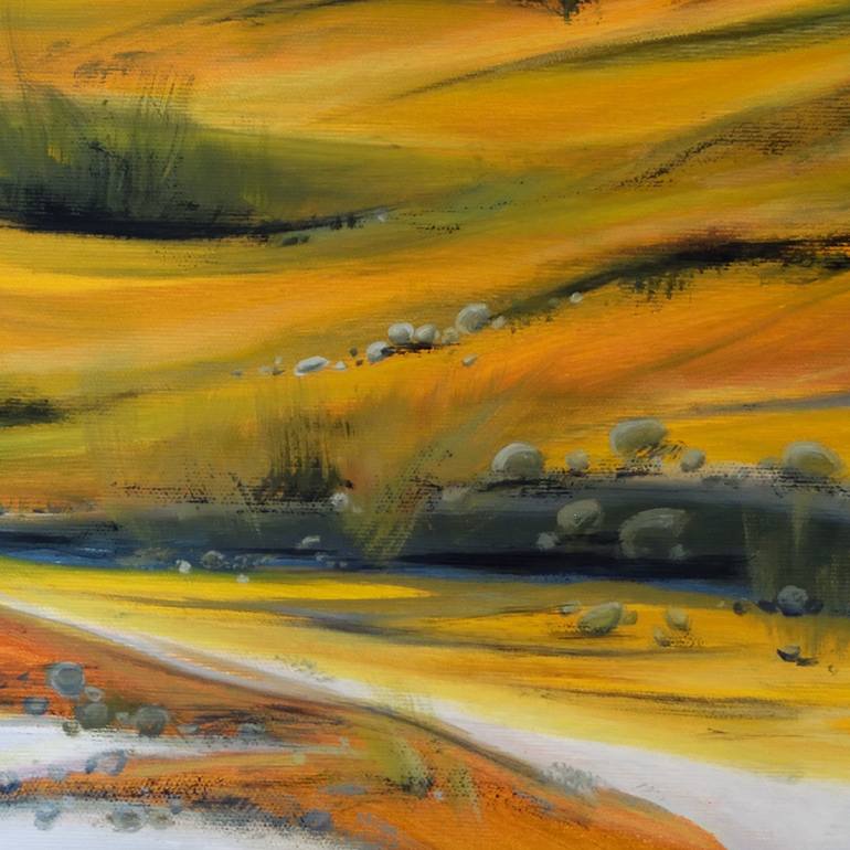 Original Abstract Expressionism Landscape Painting by Aniko Hencz