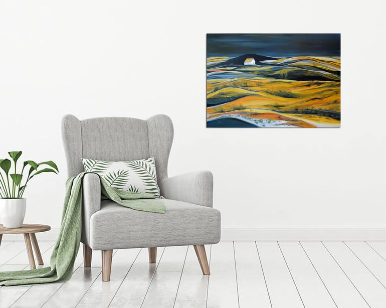 Original Abstract Expressionism Landscape Painting by Aniko Hencz