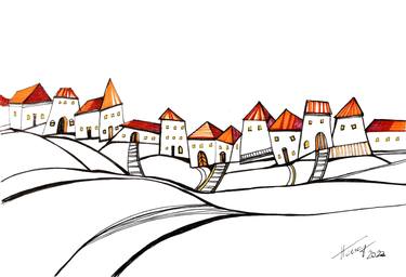 Original Cities Drawings by Aniko Hencz