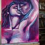 canvas painting on the easel