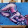canvas painting on the easel