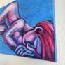 side view of the canvas painting