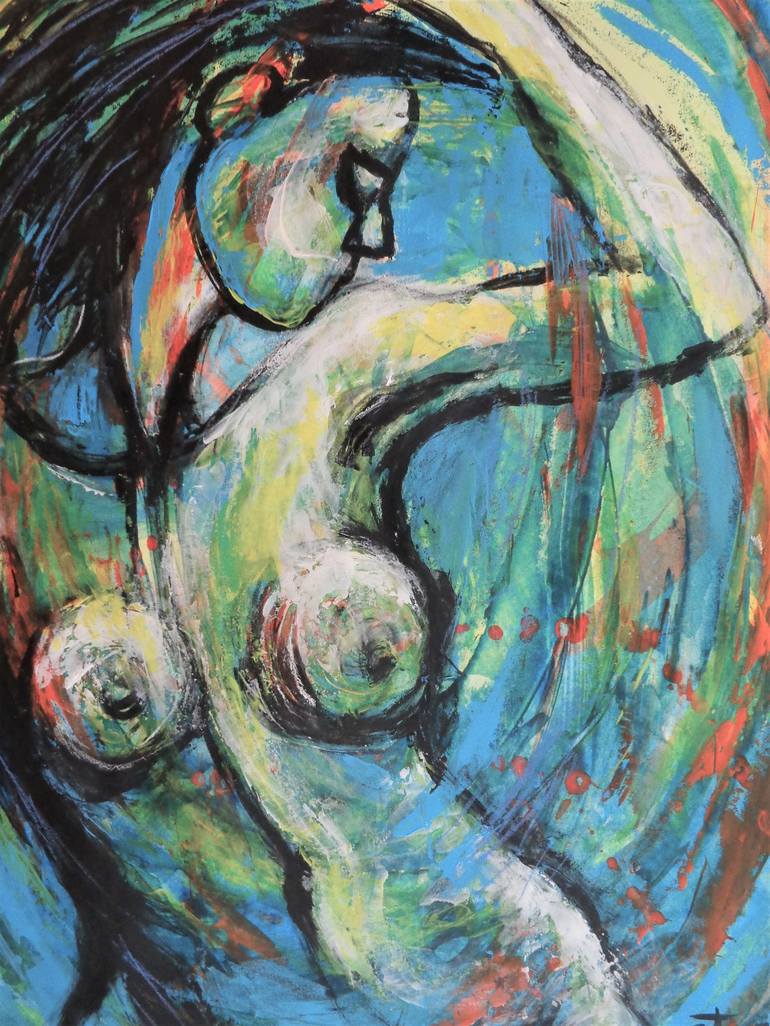 Original Figurative Nude Painting by Carmen Tyrrell