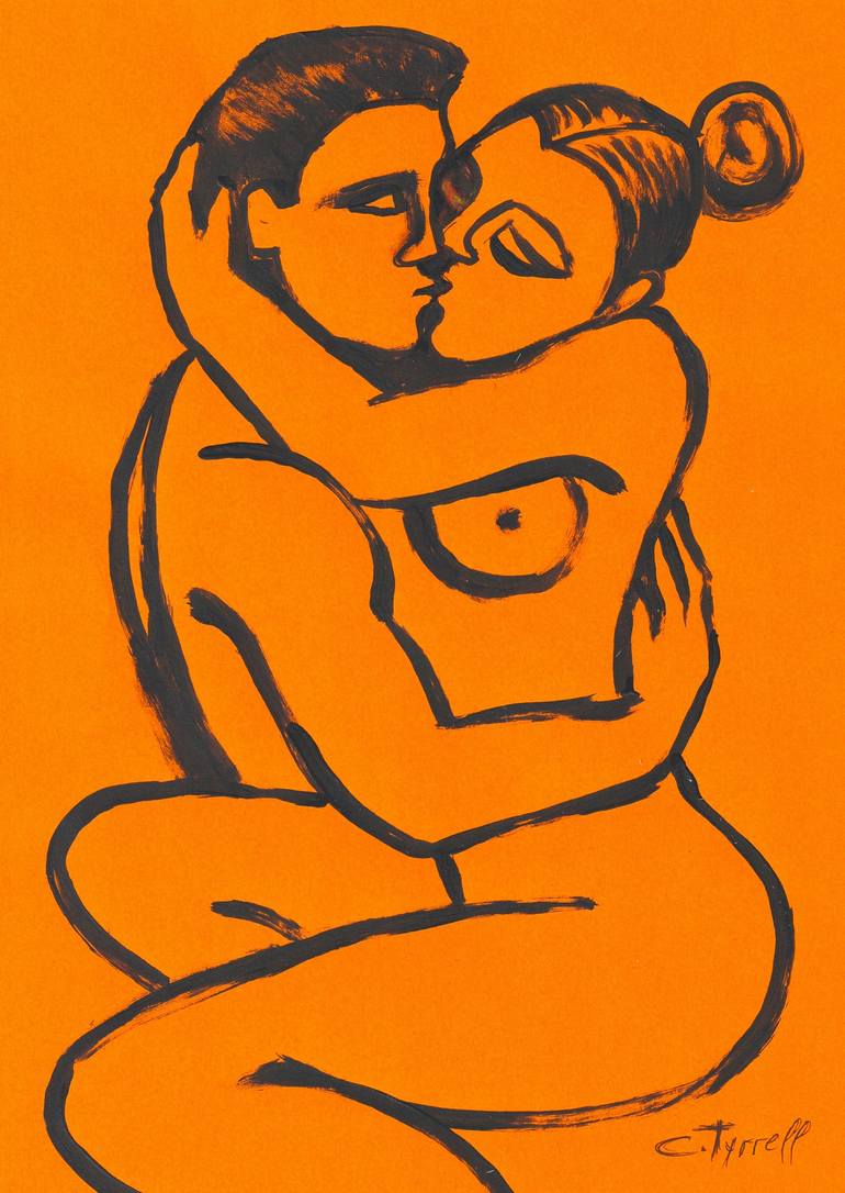 Original Expressionism Love Painting by Carmen Tyrrell