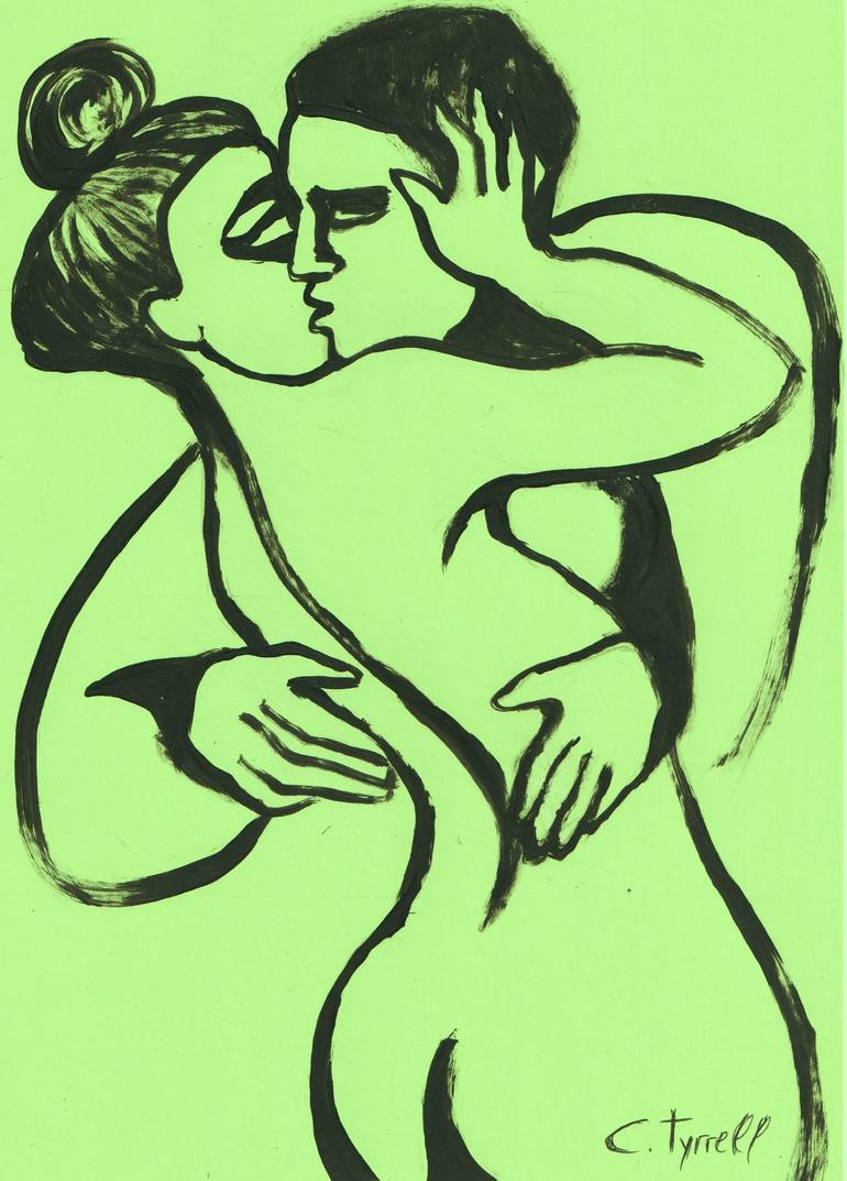 Original Expressionism Love Painting by Carmen Tyrrell