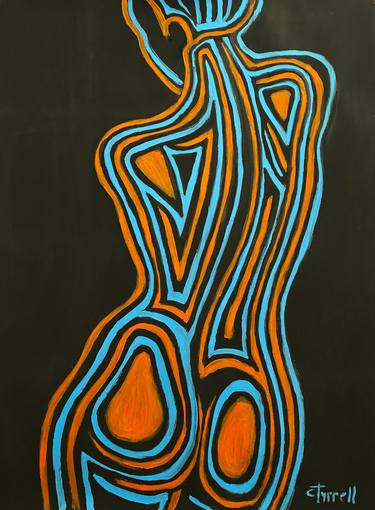 Painted Body Orange and Blue 2 thumb