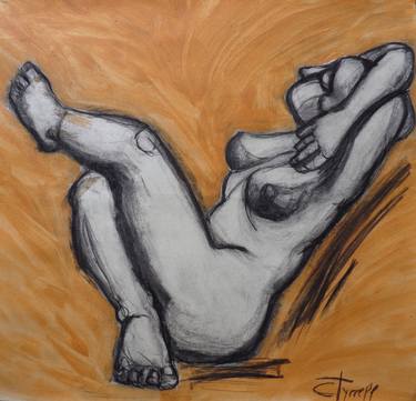 Original Figurative Nude Drawings by Carmen Tyrrell