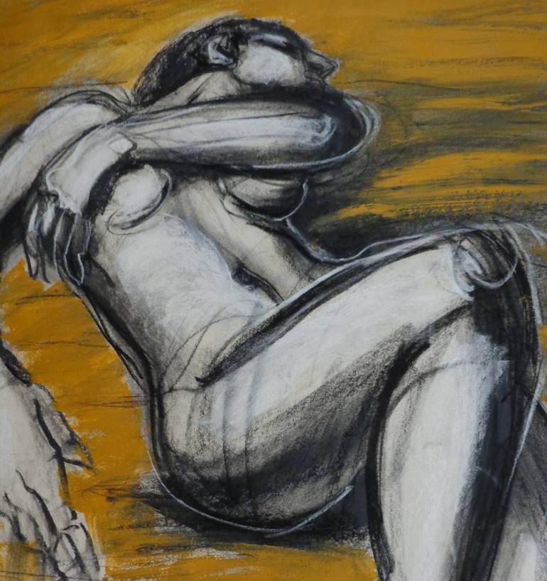 Original Expressionism Nude Drawing by Carmen Tyrrell