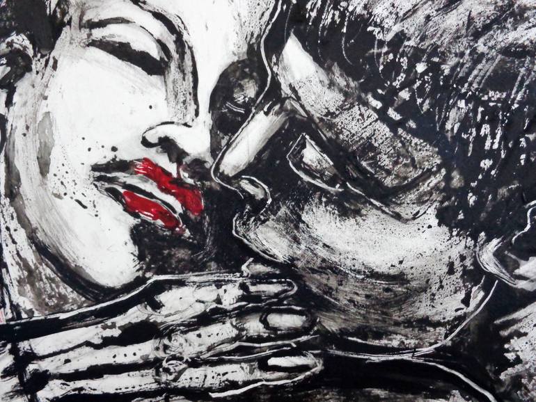 Original Expressionism Love Painting by Carmen Tyrrell