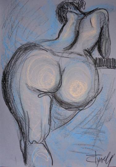 Original Figurative Nude Drawings by Carmen Tyrrell
