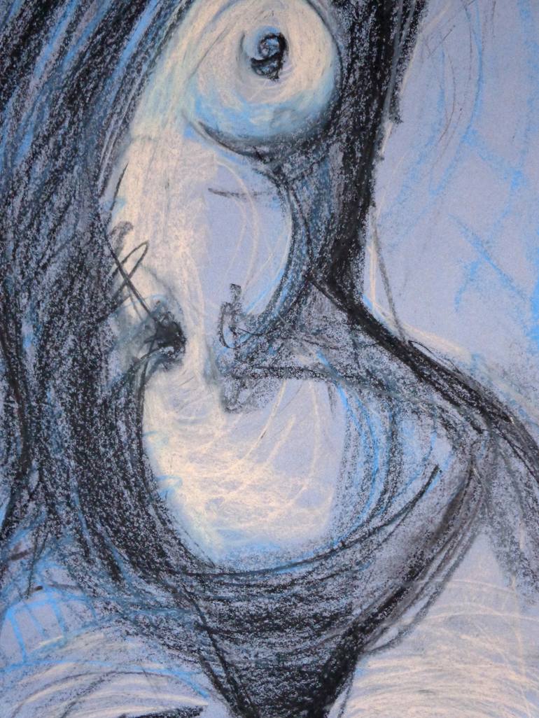 Original Expressionism Nude Drawing by Carmen Tyrrell