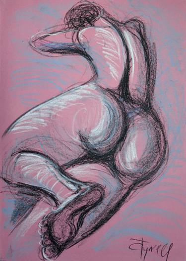 Original Expressionism Nude Drawings by Carmen Tyrrell