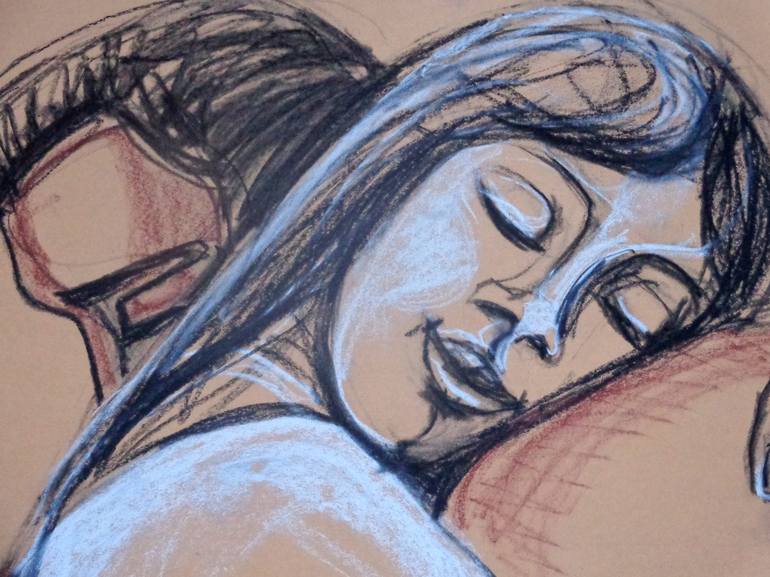 Original Figurative Love Drawing by Carmen Tyrrell