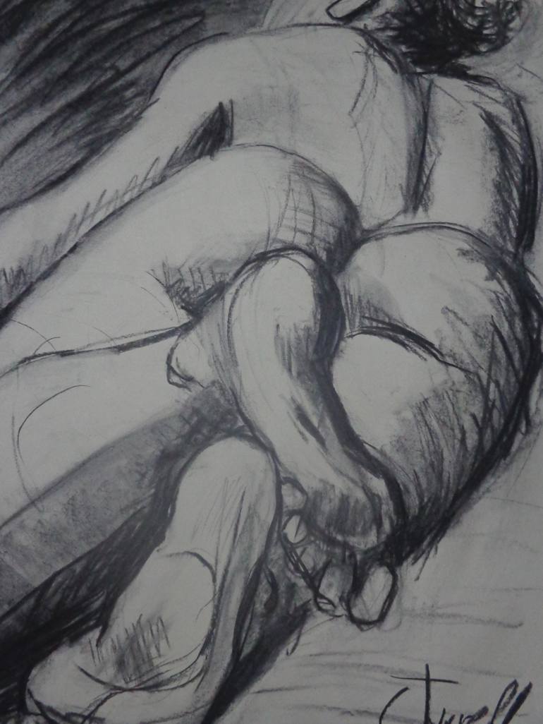 Original Expressionism Nude Drawing by Carmen Tyrrell