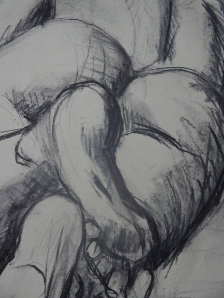 Original Expressionism Nude Drawing by Carmen Tyrrell