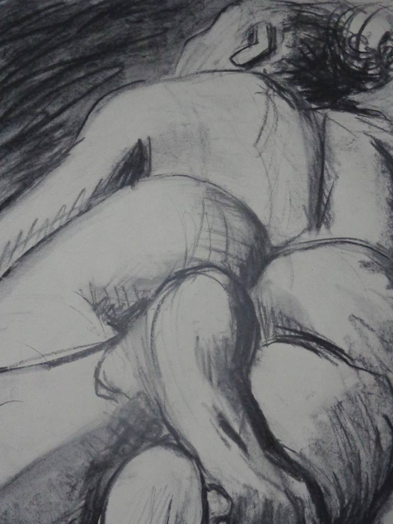 Original Expressionism Nude Drawing by Carmen Tyrrell