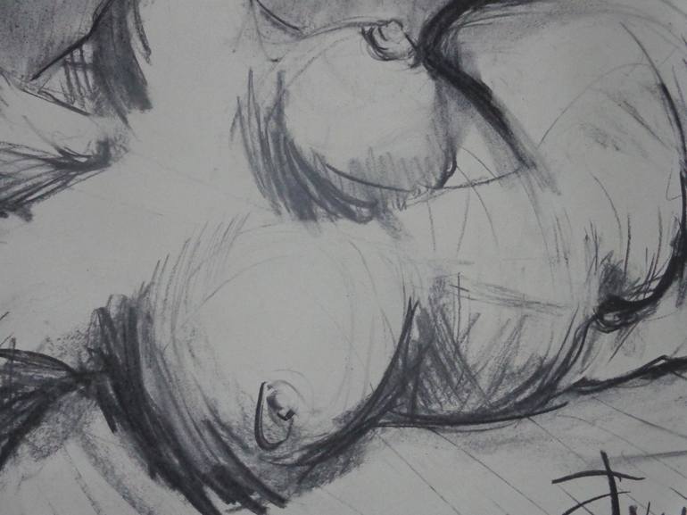 Original Nude Drawing by Carmen Tyrrell