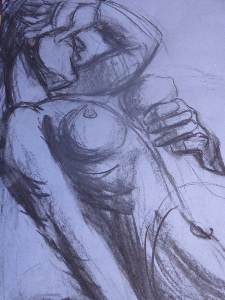 Original Figurative Love Drawing by Carmen Tyrrell