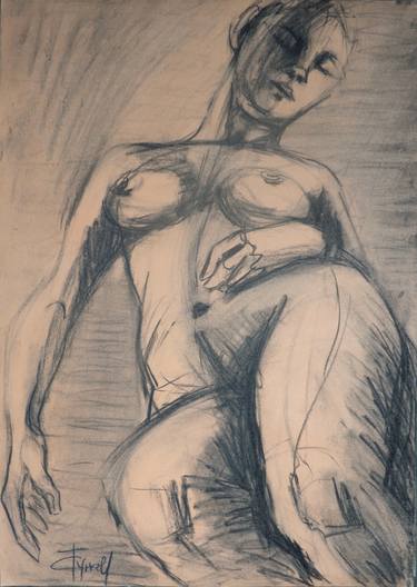 Original Figurative Nude Drawings by Carmen Tyrrell