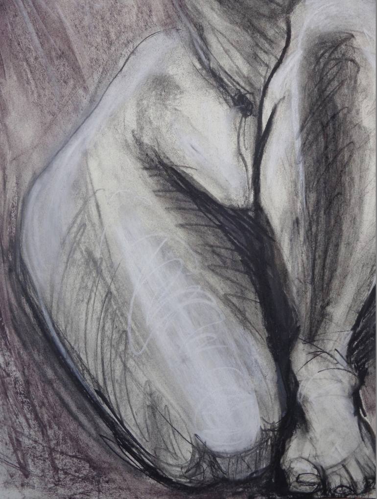 Original Expressionism Nude Drawing by Carmen Tyrrell