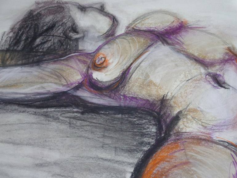 Original Figurative Nude Drawing by Carmen Tyrrell