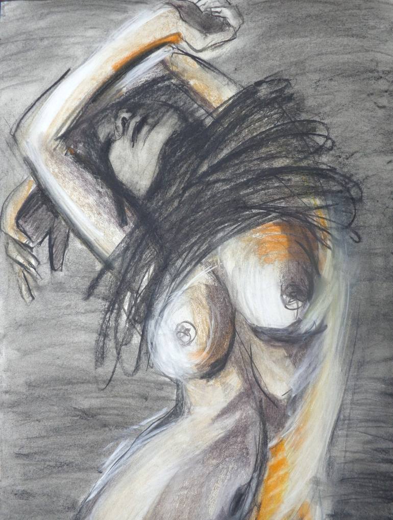 Original Figurative Nude Drawing by Carmen Tyrrell